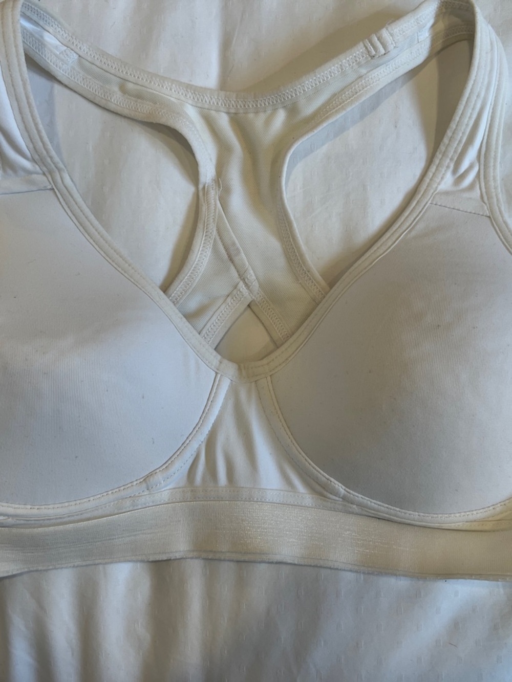 Lole White Racerback Sports Bra with Light Padding